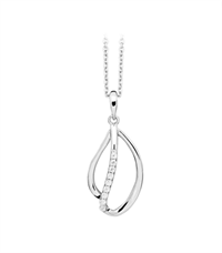Elegant sølv halskæde med zirkonia | By Gotte's